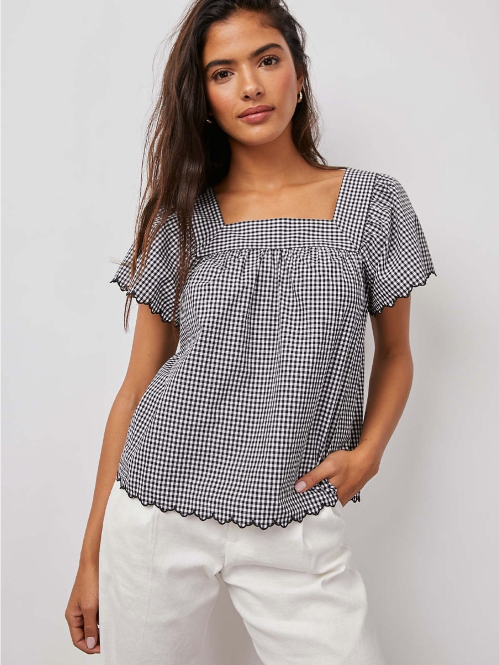 Rails Harley Top Black Mini Gingham Size Medium